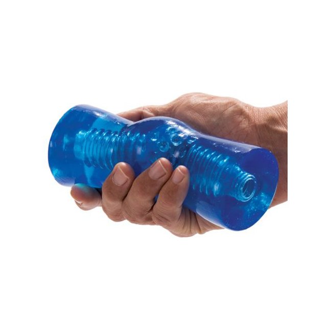 Голубой мастурбатор Climax Gems Aquamarine Hand Job Stroker - Climax. Фотография 2.