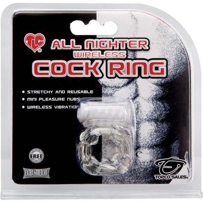 Эрекционное кольцо с вибрацией TLC All Nighter Wireless Cock Ring - TLC. Фотография 2.