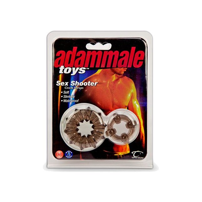 Комплект из 2 эрекционных колец Adam Male Toys Sex Shooter Cock Rings - Adam Male Toys. Фотография 2.