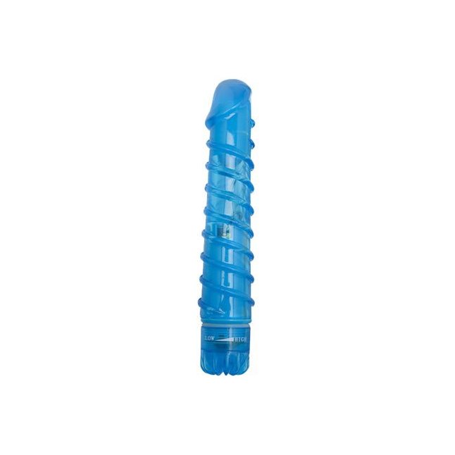 Ребристый вибратор Climax Gems Sapphire Swirl - 16 см - Climax