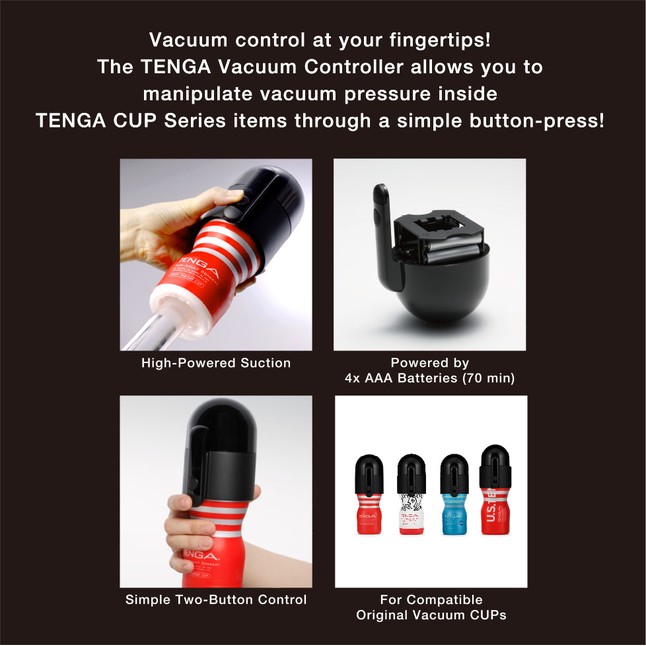 Вакуумный контроллер Vacuum Controller для мастурбаторов Tenga (мастурбатор в комплекте) - CUP Series. Фотография 5.