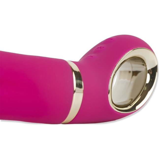 Ярко-розовый анатомический вибромассажер Fun Toys Gvibe 2 - 18 см. Фотография 7.