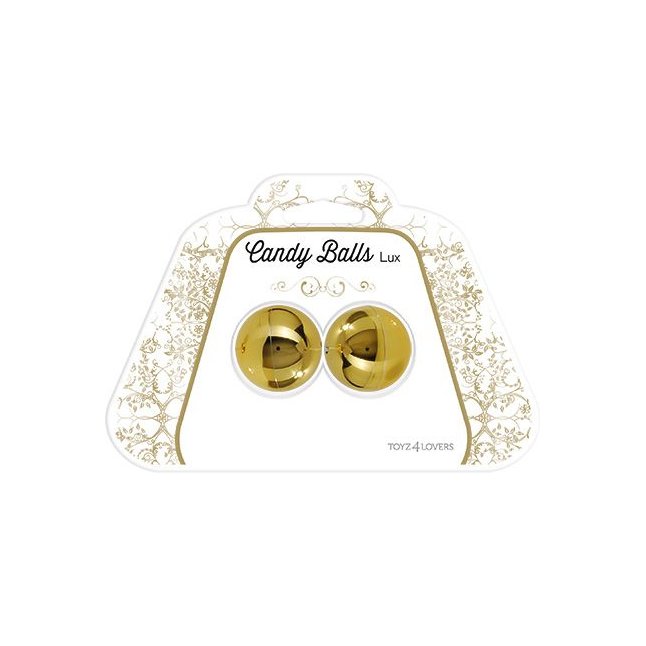 Золотистые вагинальные шарики CANDY BALLS LUX GOLD - Candy Balls. Фотография 2.