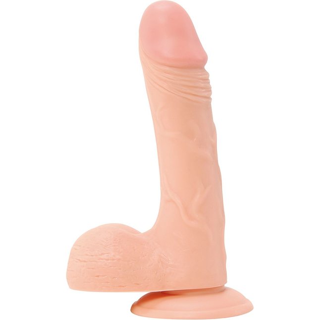 Телесный фаллоимитатор с мошонкой DILDO REAL RAPTURE - 23 см - Real Rapture. Фотография 2.