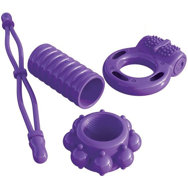 Набор из фиолетовых эрекционных колец Party Pack - Fantasy C-Ringz