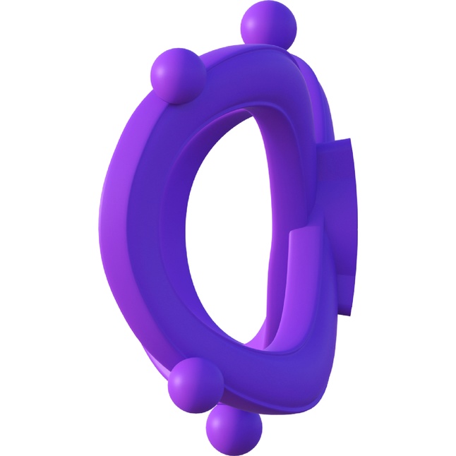 Фиолетовое эрекционное кольцо на пенис и мошонку Infinity Ring - Fantasy C-Ringz. Фотография 2.