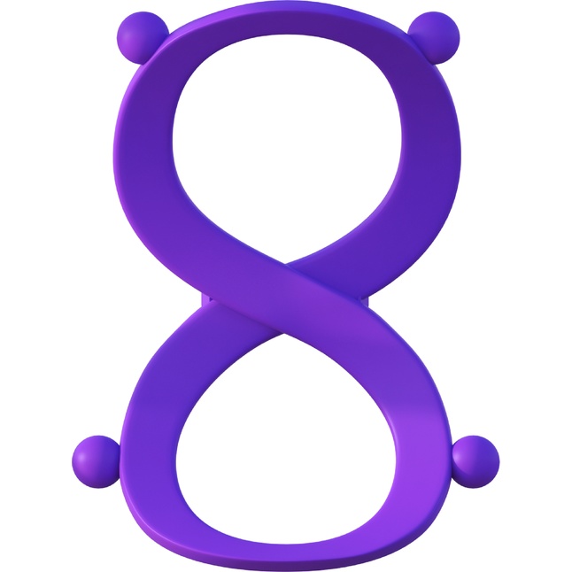 Фиолетовое эрекционное кольцо на пенис и мошонку Infinity Ring - Fantasy C-Ringz. Фотография 3.