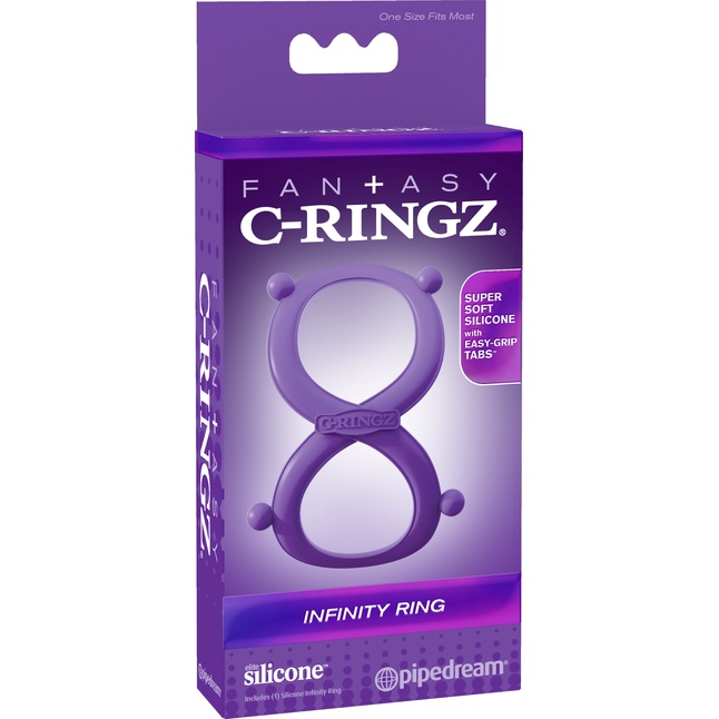 Фиолетовое эрекционное кольцо на пенис и мошонку Infinity Ring - Fantasy C-Ringz. Фотография 6.