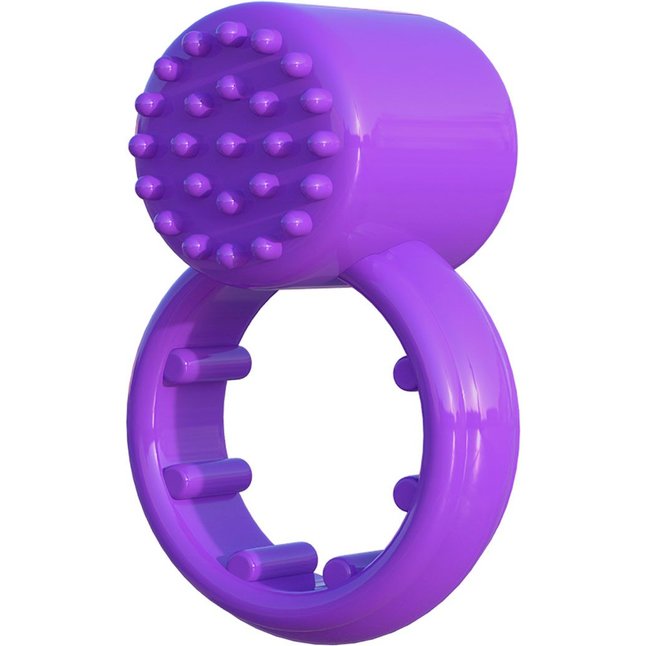 Фиолетовое эрекционное кольцо с вибрацией Sensual Touch Love Ring - Fantasy C-Ringz