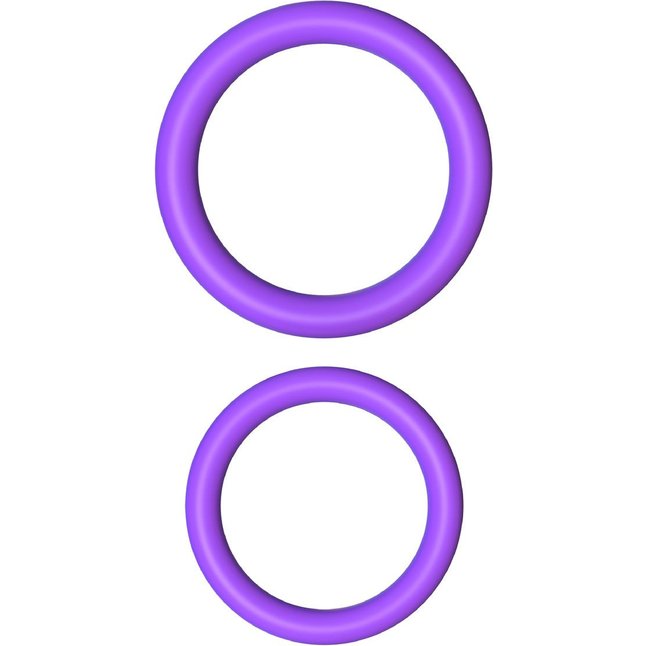 Набор из двух фиолетовых эрекцонных колец Max Width Silicone Rings - Fantasy C-Ringz. Фотография 4.