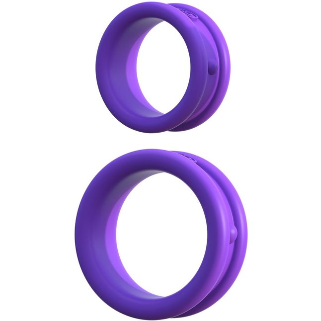 Набор из двух фиолетовых эрекцонных колец Max Width Silicone Rings - Fantasy C-Ringz