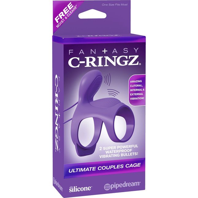 Эрекционное кольцо-насадка на пенис и мошонку Ultimate Couples Cage - Fantasy C-Ringz. Фотография 7.