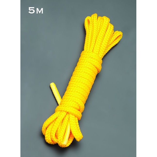 Желтая веревка для связывания - 5 м - BDSM accessories