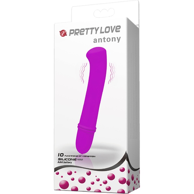 Фиолетовый вибратор Pretty Love Antony - 11,7 см - Pretty Love. Фотография 7.