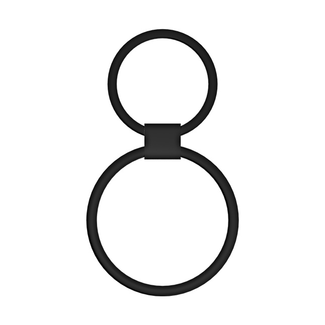 Черное двойное эрекционное кольцо. Фотография 4.