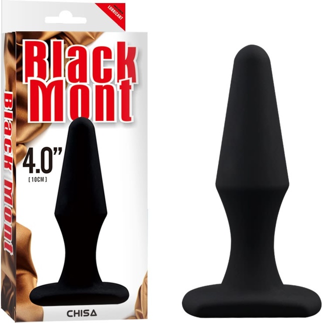 Черная силиконовая анальная пробка - 10,5 см - Black Mont. Фотография 4.