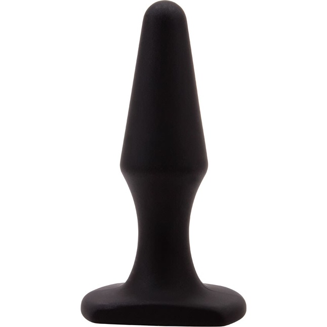 Черная силиконовая анальная пробка - 10,5 см - Black Mont