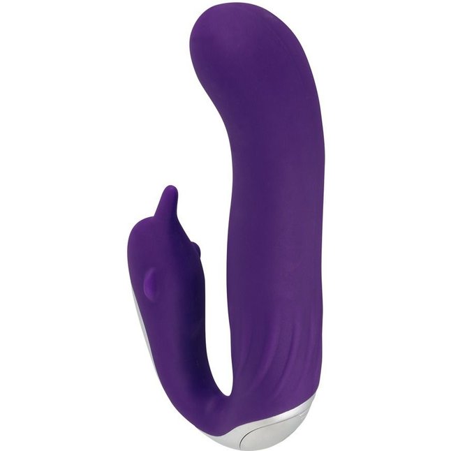 Фиолетовый вибратор Sweet Smile Purple Vibrator Hands-Free - 18 см - Smile