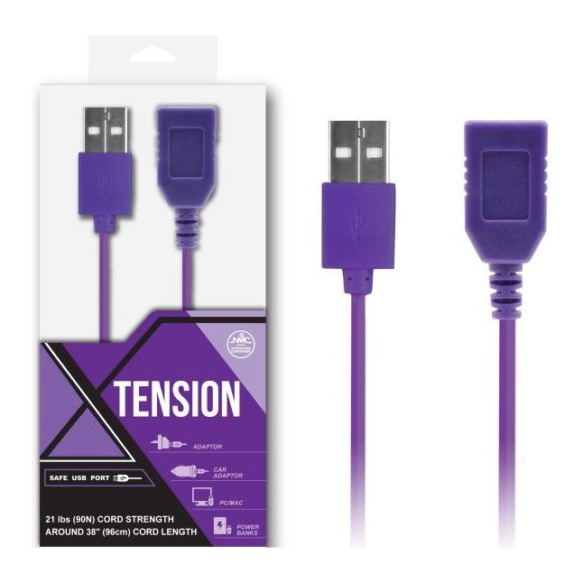 Фиолетовый удлинитель USB-провода - 100 см