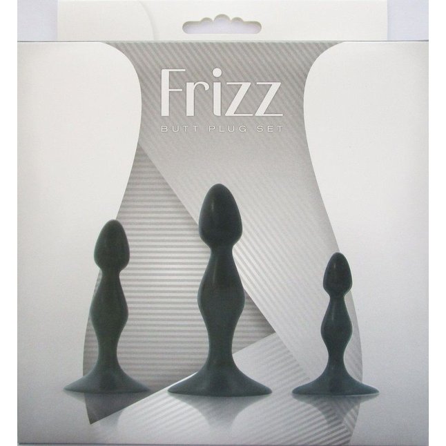 Набор Frizz из 3 фигурных анальных пробок. Фотография 2.