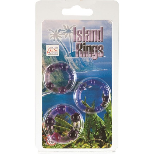 Набор из трех фиолетовых колец разного размера Island Rings - Rings!. Фотография 2.