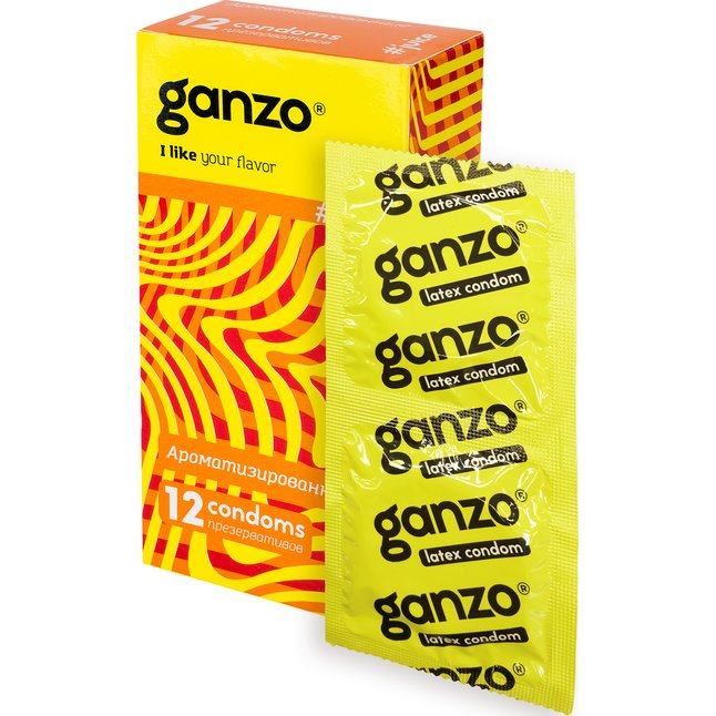 Ароматизированные презервативы Ganzo Juice - 12 шт. Фотография 2.
