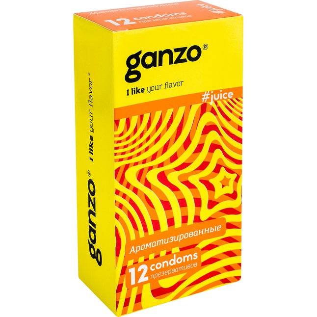 Ароматизированные презервативы Ganzo Juice - 12 шт