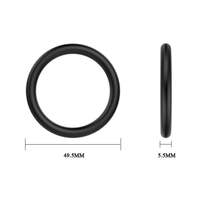 Набор из 3 чёрных колец различного диаметра. Фотография 5.