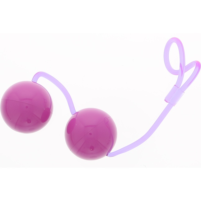 Фиолетовые вагинальные шарики на мягкой сцепке GOOD VIBES PERFECT BALLS - Good Vibes