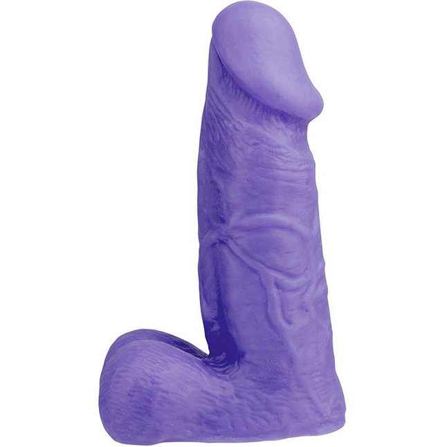 Фиолетовый реалистичный массажёр XSKIN 5 PVC DONG - 13 см - X-Skin