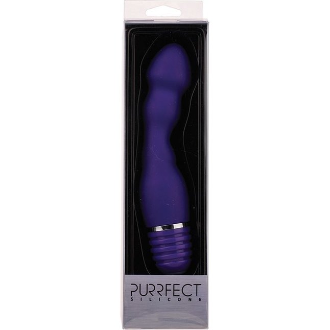 Фиолетовый вибромассажер для анальной стимуляции PURRFECT SILICONE ANAL VIBE - 15 см - Purrfect Silicone. Фотография 2.