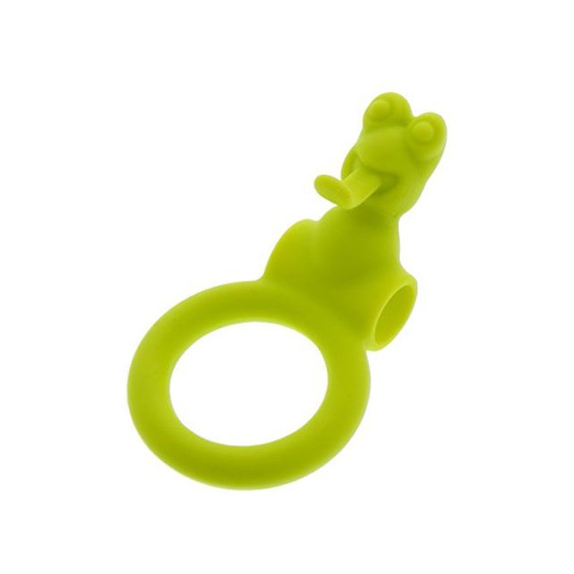 Зелёное эрекционное кольцо с вибрацией NEON FROGGY STYLE VIBRATING RING - Neon