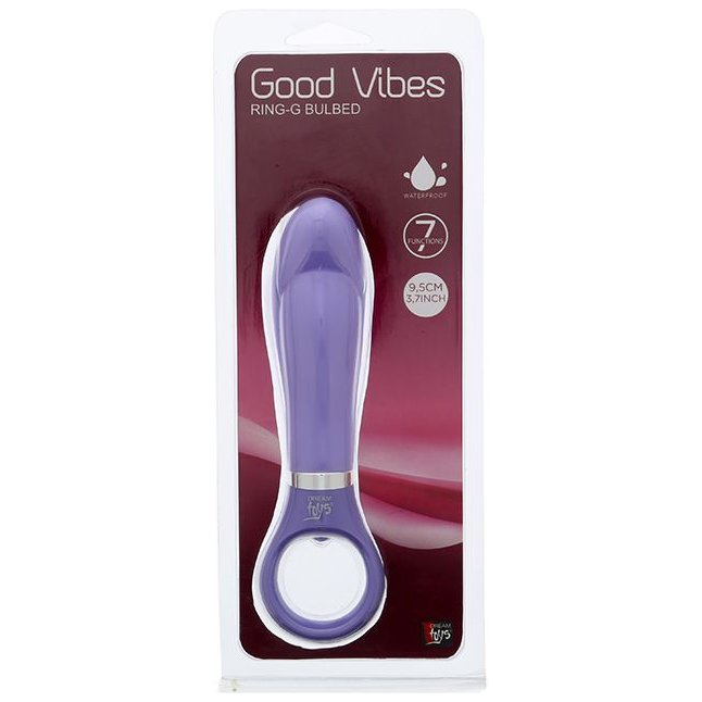Фиолетовый анальный вибромассажёр GOOD VIBES RING-G BULBED - 15,5 см - Good Vibes. Фотография 2.