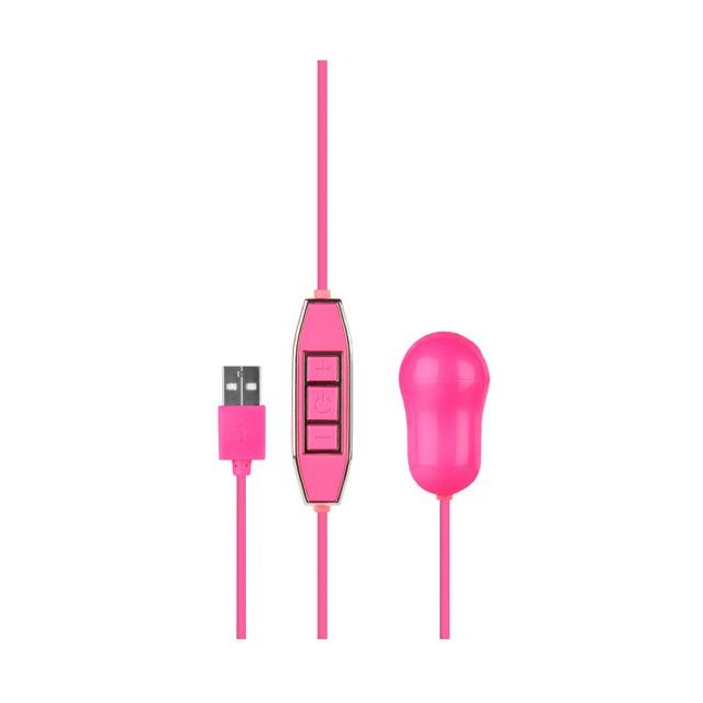 Розовый вибростимулятор с питанием от USB LET US-B 10 RHYTHMS BULLET LARGE PINK - Let Us-b