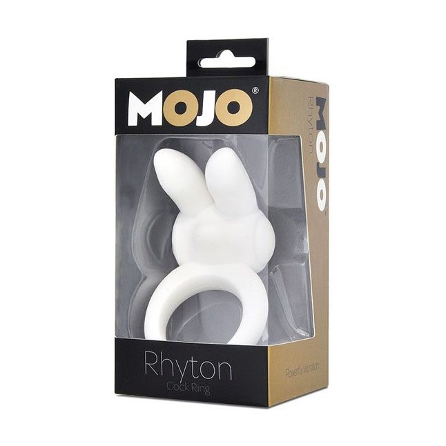 Белое эрекционное кольцо с виброушками MOJO RHYTON - Mojo. Фотография 2.