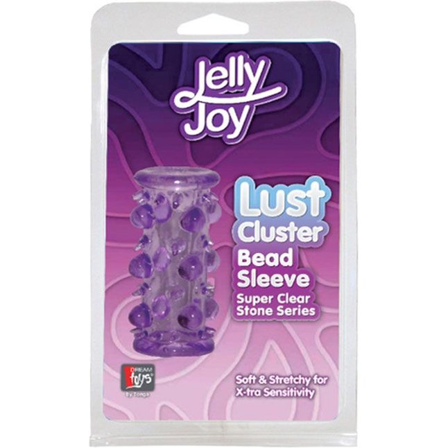 Фиолетовая насадка с шариками и шипами LUST CLUSTER - Jelly Joy. Фотография 2.