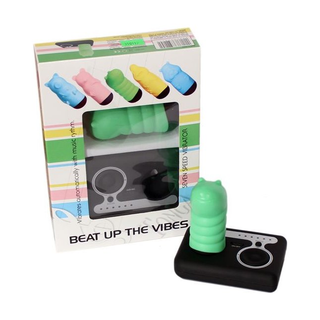 Зелёный вибростимулятор Beat Up Vibes. Фотография 2.