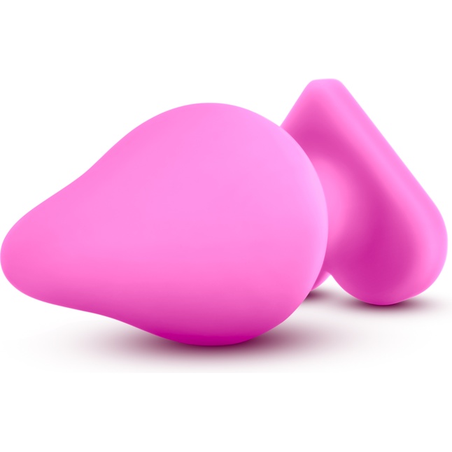 Розовая анальная пробка с основанием-сердечком CANDY HEART BE MINE - 8 см - Play With Me. Фотография 4.
