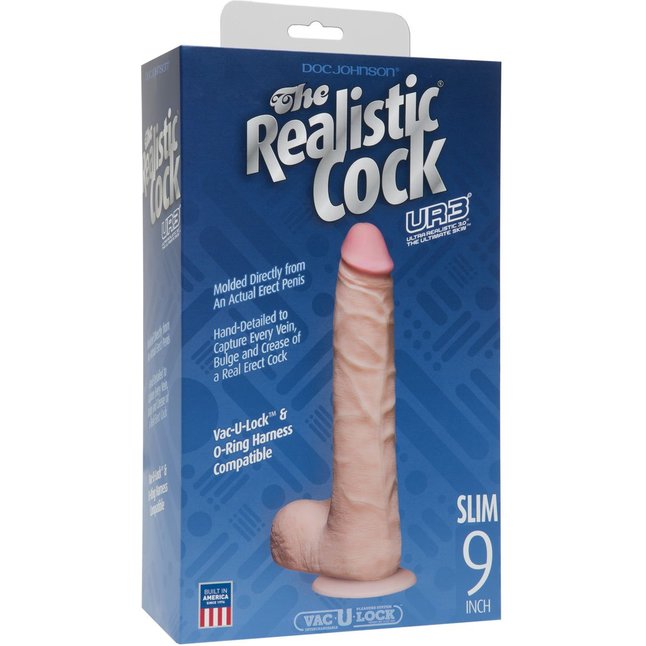 Телесный фаллоимитатор-реалистик на присоске - 24 см - The Realistic Cock. Фотография 4.