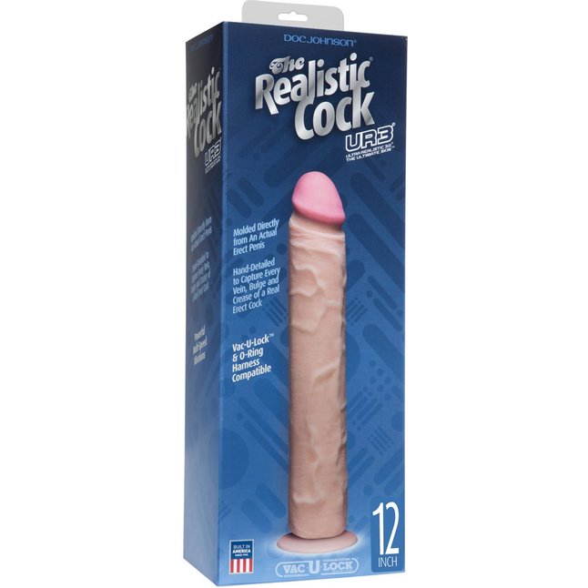 Большой реалистичный фаллоимитатор без мошонки - 31 см - The Realistic Cock. Фотография 3.