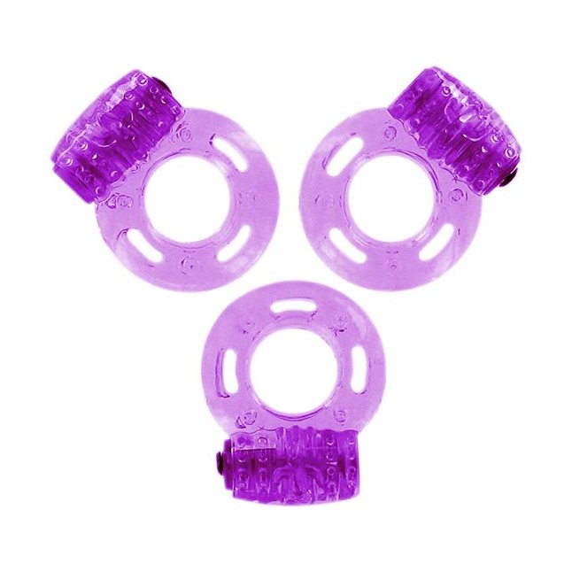 Набор из трех виброколец Pleasure Rings Purple