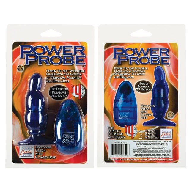 Анальный стимулятор Power Probe Blue - 12 см - Anal Toys. Фотография 3.