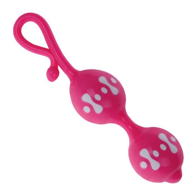 Розовые вагинальные шарики с узором Orgasmic