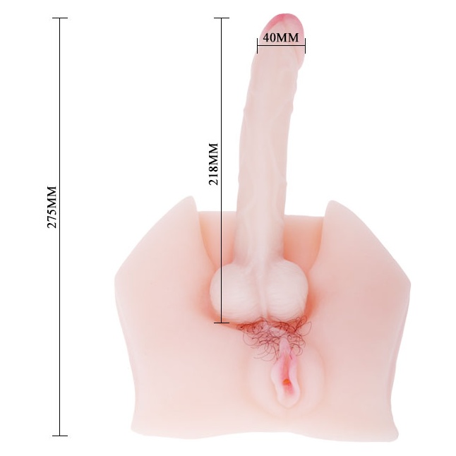 Мастурбатор-гермафродит с вагиной и фаллосом. Фотография 4.