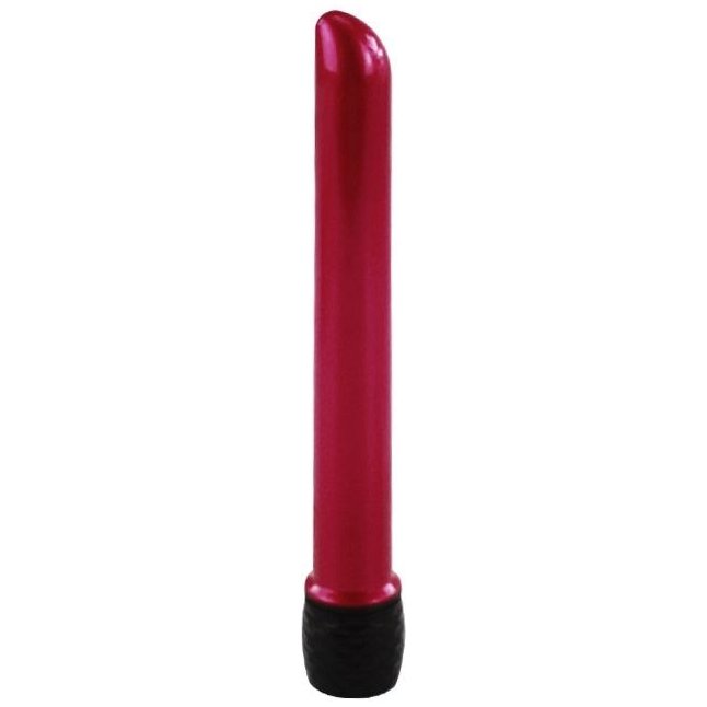 Красный классический тонкий вибратор - 14,5 см