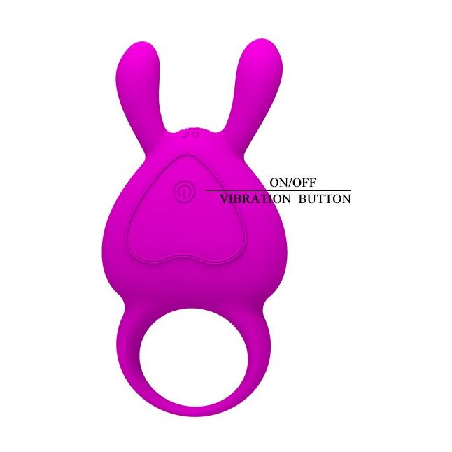 Фиолетовое перезаряжаемое эрекционное кольцо с вибрацией - Pretty Love. Фотография 4.
