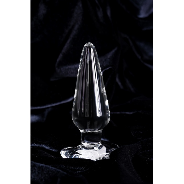 Прозрачная стеклянная анальная пробка - 11,5 см - Sexus Glass. Фотография 6.