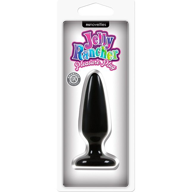 Малая чёрная анальная пробка Jelly Rancher Pleasure Plug Small - 10,2 см - Jelly Rancher