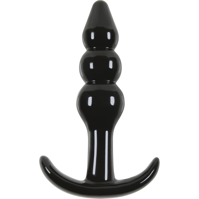 Чёрная анальная пробка Jelly Rancher T-Plug Ripple - 10,9 см - Jelly Rancher