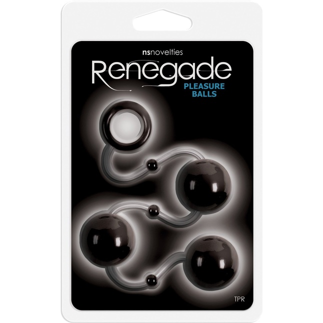 Чёрные анальные шарики Renegade Pleasure Balls - Renegade. Фотография 2.